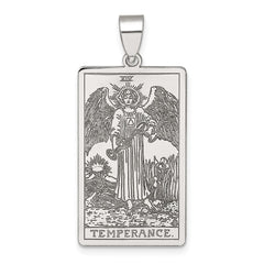 Sterling Silver Temperance Tarot Card Pendant QC11524