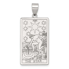 Sterling Silver The Star Tarot Card Pendant QC11527