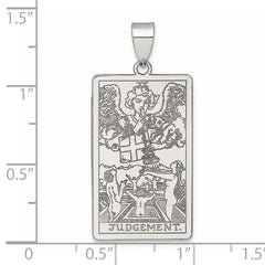 Sterling Silver Judgement Tarot Card Pendant QC11530