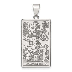 Sterling Silver Judgement Tarot Card Pendant QC11530