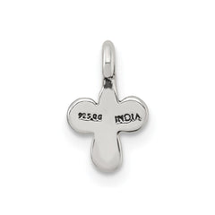 Sterling Silver Polished and Antiqued Fancy Charm QC11539