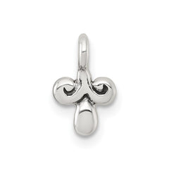 Sterling Silver Polished and Antiqued Fancy Charm QC11539