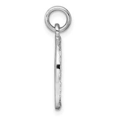 Sterling Silver Rhodium-plated Polished CZ Engraveable Oval Pendant QC11544