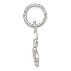 Sterling Silver Polished Cut-out Butterfly Pendant QC11569