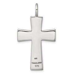 Sterling Silver Antiqued Polished Celtic Knot Cross Pendant QC11623