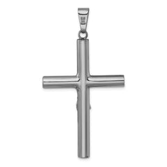 Sterling Silver Ruthenium-plated Polished Crucifix Pendant QC11649