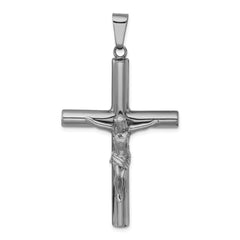 Sterling Silver Ruthenium-plated Polished Crucifix Pendant QC11649