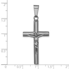 Sterling Silver Ruthenium-plated Polished Crucifix Pendant QC11650