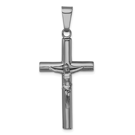 Sterling Silver Ruthenium-plated Polished Crucifix Pendant QC11650