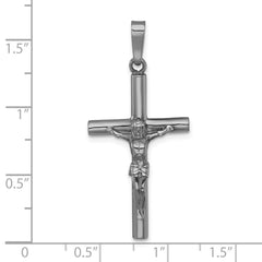 Sterling Silver Ruthenium-plated Polished Crucifix Pendant QC11651