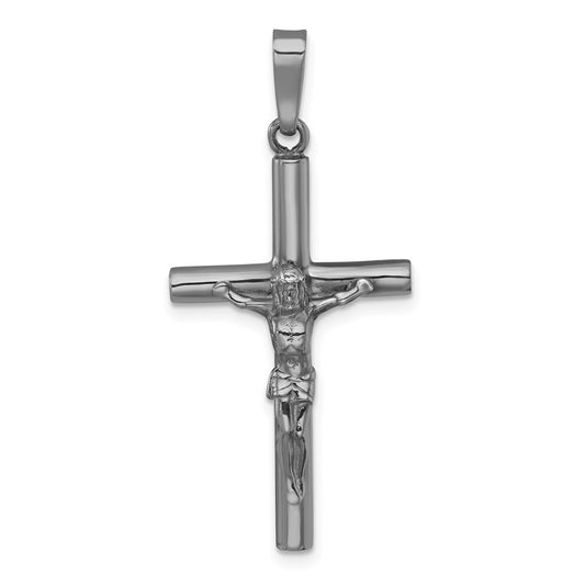 Sterling Silver Ruthenium-plated Polished Crucifix Pendant QC11651