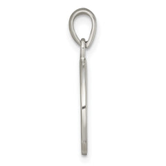 Sterling Silver Polished Black Enamel EVERY DAY IS A GIFT FROM GOD Cut Out Cross Disc Pendant QC11658