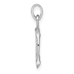 Sterling Silver Rhodium-plated Polished Reversible Aquarius in Circle Zodiac Pendant QC11670