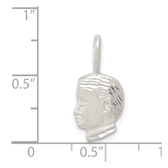 Sterling Silver Boy Head Charm QC1484