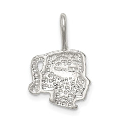 Sterling Silver Girl Head Charm QC1485