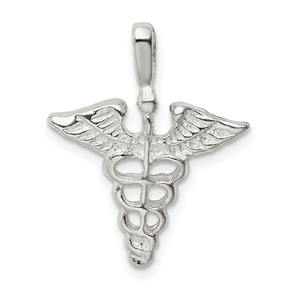 Sterling Silver Caduceus Charm QC153