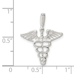 Sterling Silver Caduceus Charm QC153