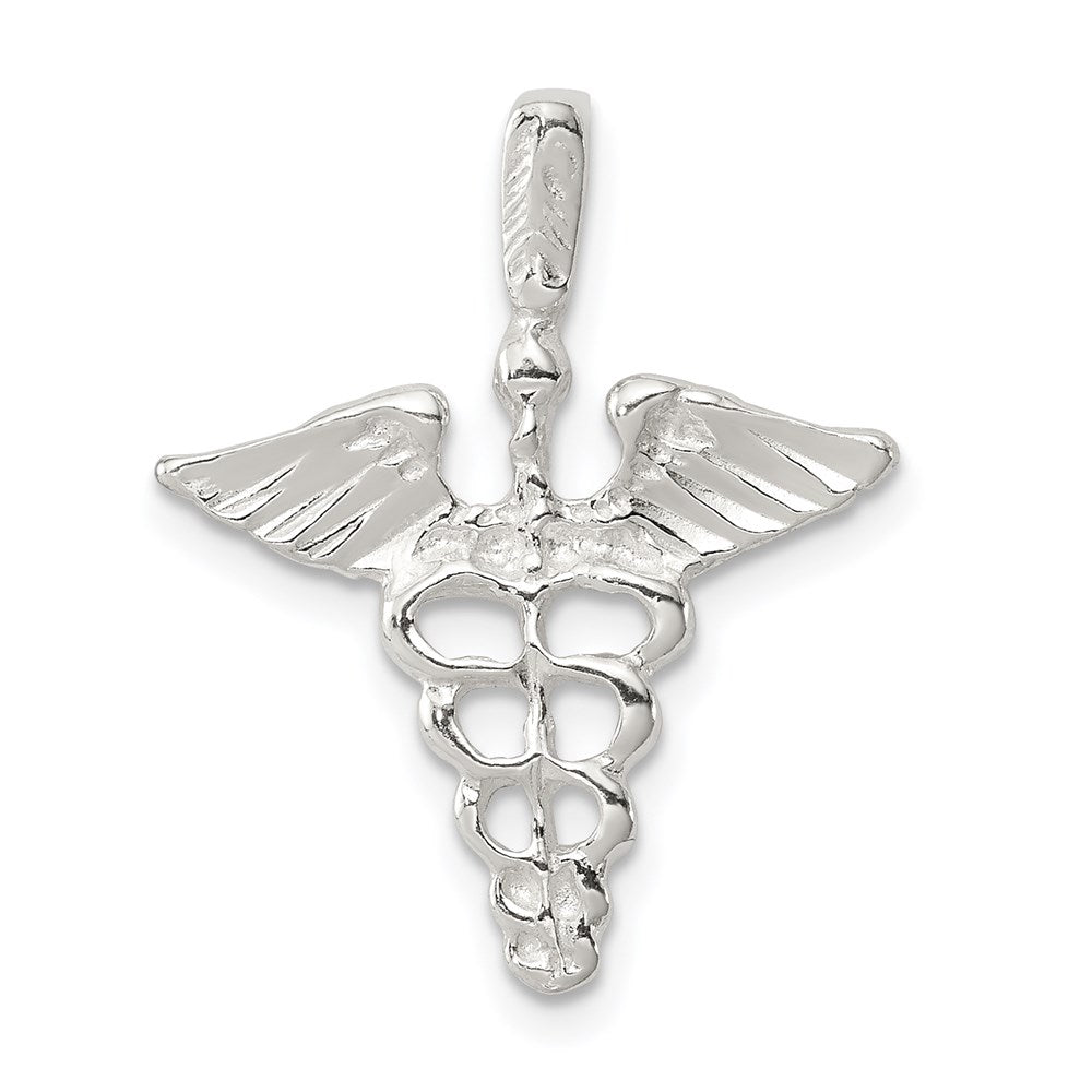 Sterling Silver Caduceus Charm QC153