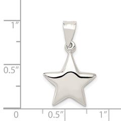Sterling Silver Rhodium-plated Star Charm QC1564
