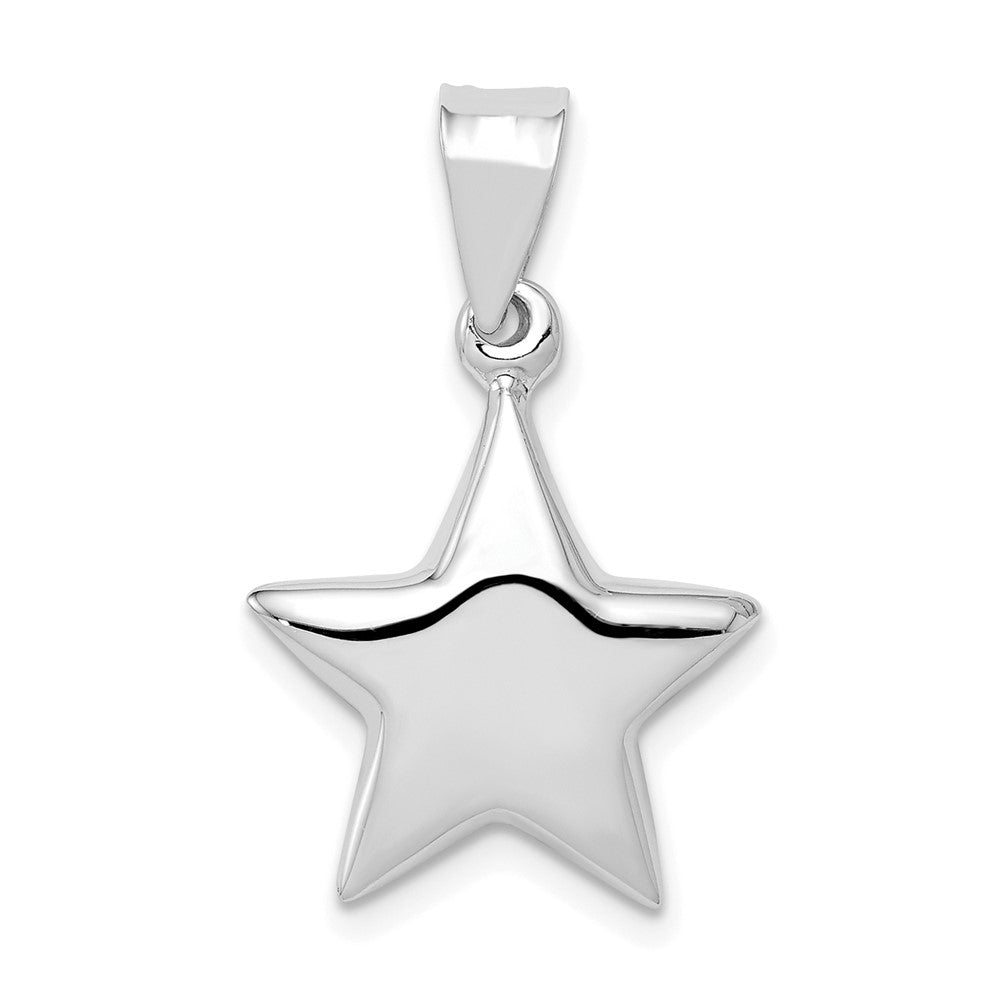 Sterling Silver Rhodium-plated Star Charm QC1564