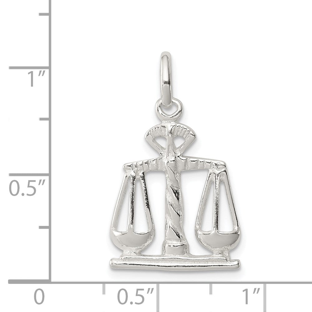 Sterling Silver Scales Of Justice Charm QC158