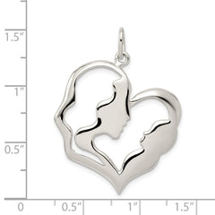 Sterling Silver Mother & Baby Pendant QC1609