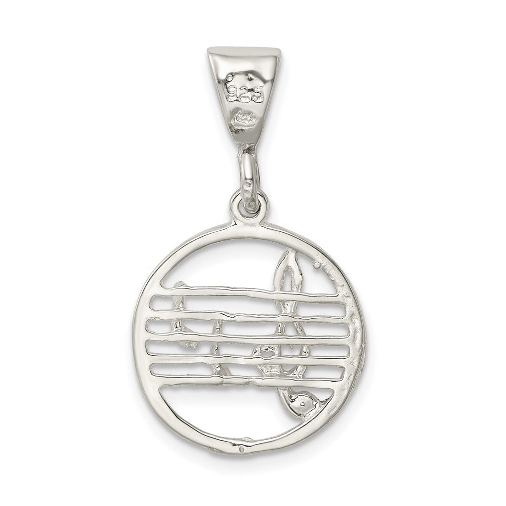 Sterling Silver Music Staff Charm QC1619
