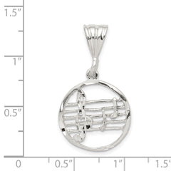 Sterling Silver Music Staff Charm QC1619