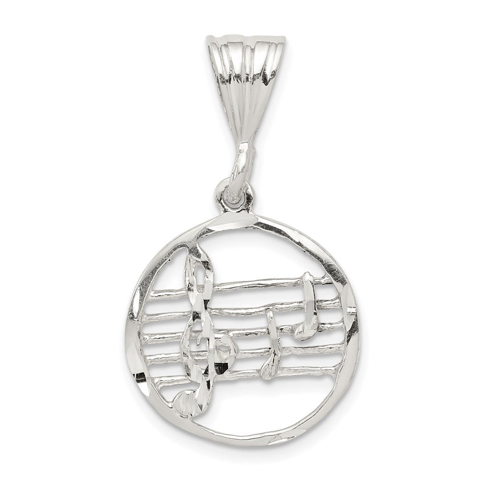 Sterling Silver Music Staff Charm QC1619