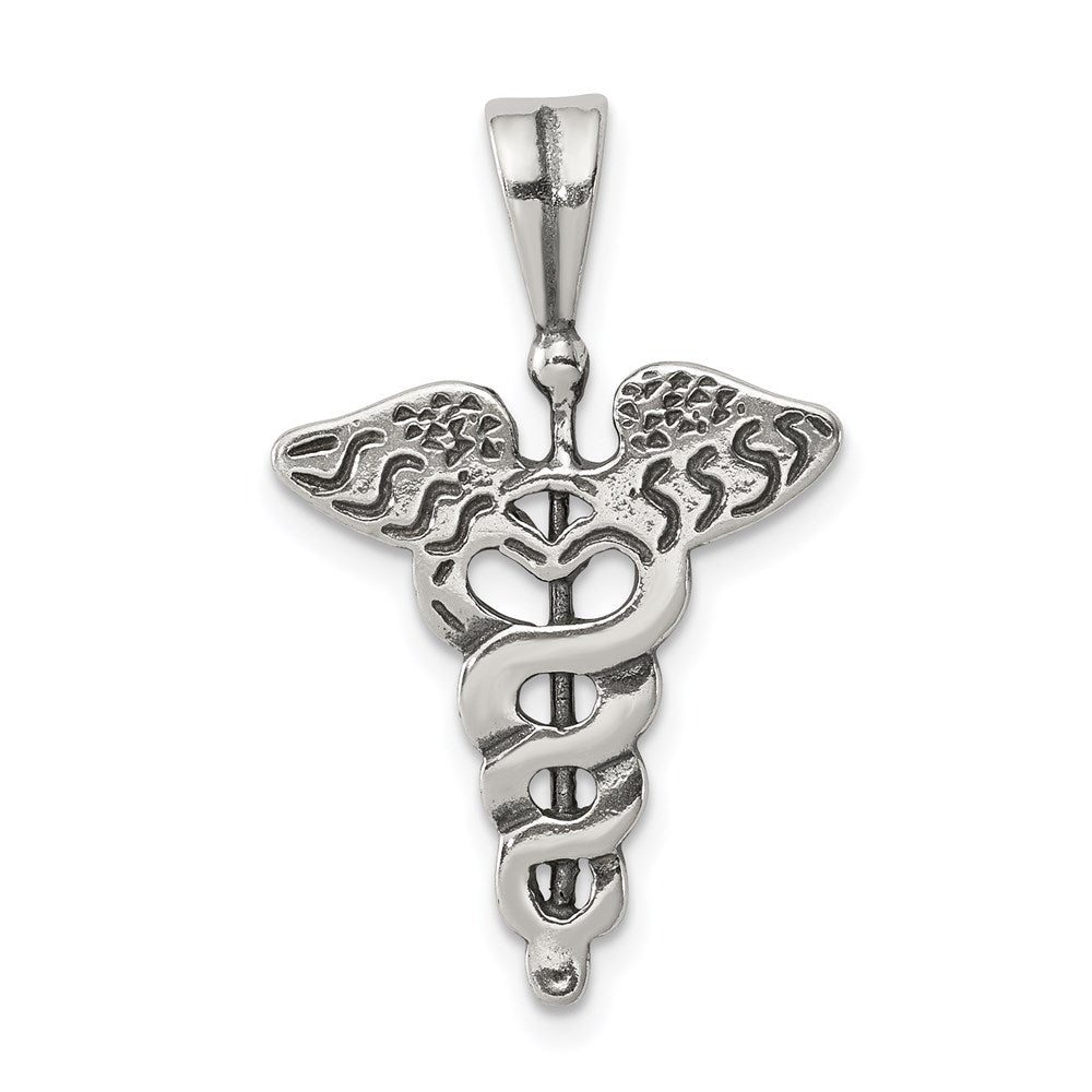 Sterling Silver Caduceus Charm QC1634