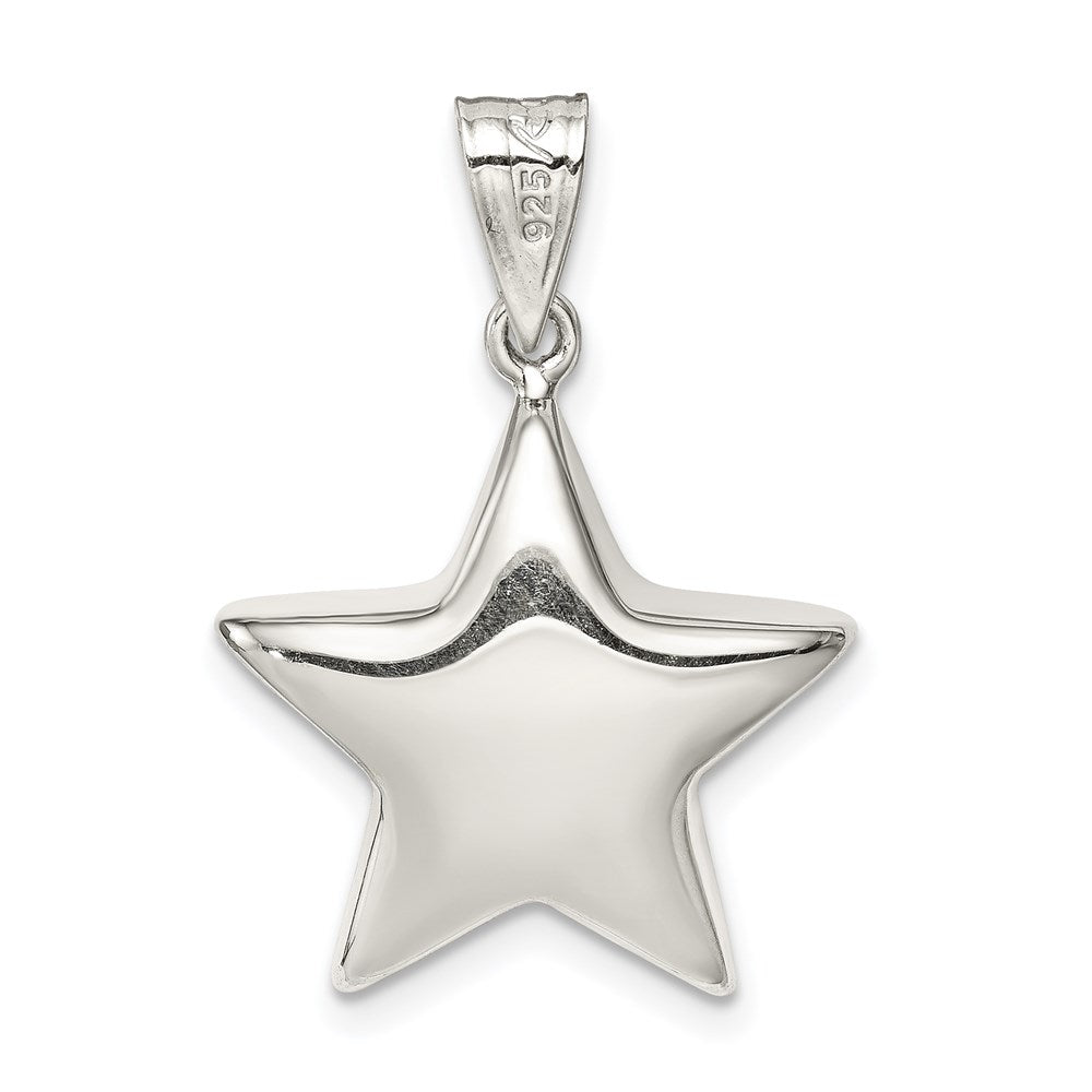 Sterling Silver Rhodium-plated Star Charm QC1670