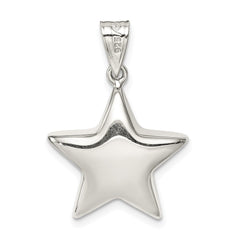 Sterling Silver Rhodium-plated Star Charm QC1670
