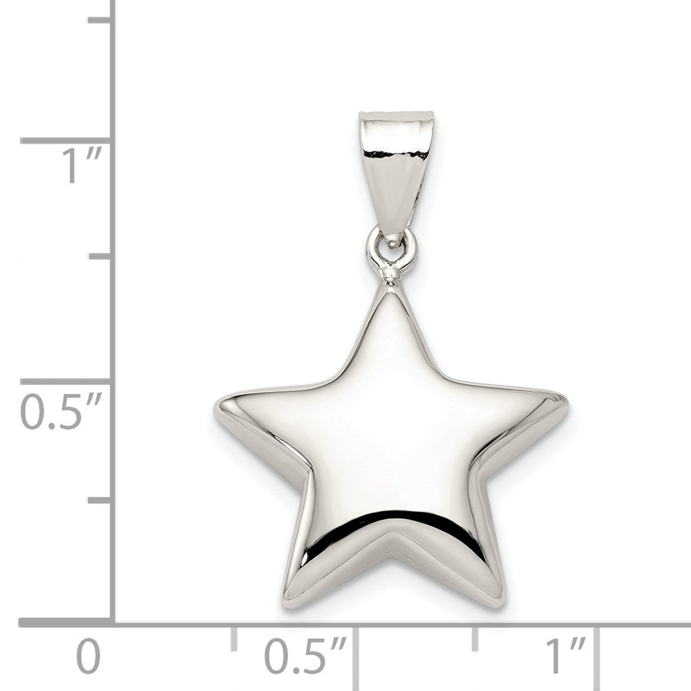 Sterling Silver Rhodium-plated Star Charm QC1670
