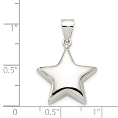Sterling Silver Rhodium-plated Star Charm QC1670