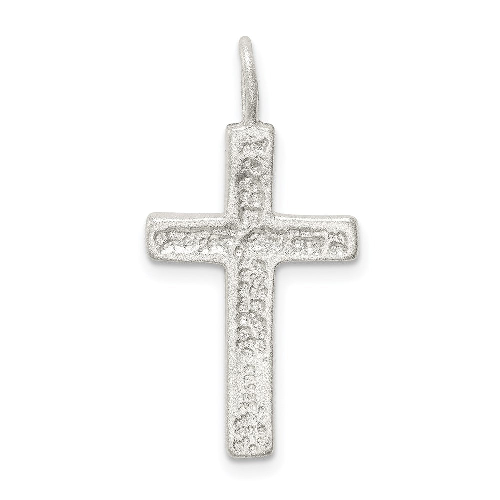 Sterling Silver Diamond-cut Cross Pendant QC1848