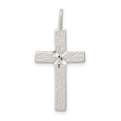 Sterling Silver Diamond-cut Cross Pendant QC1848