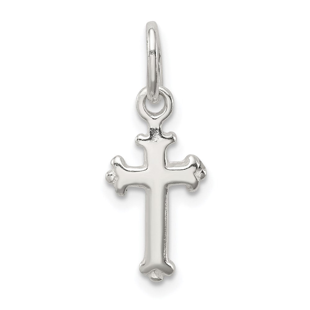 Sterling Silver Fleur De Lis Cross Charm QC1860