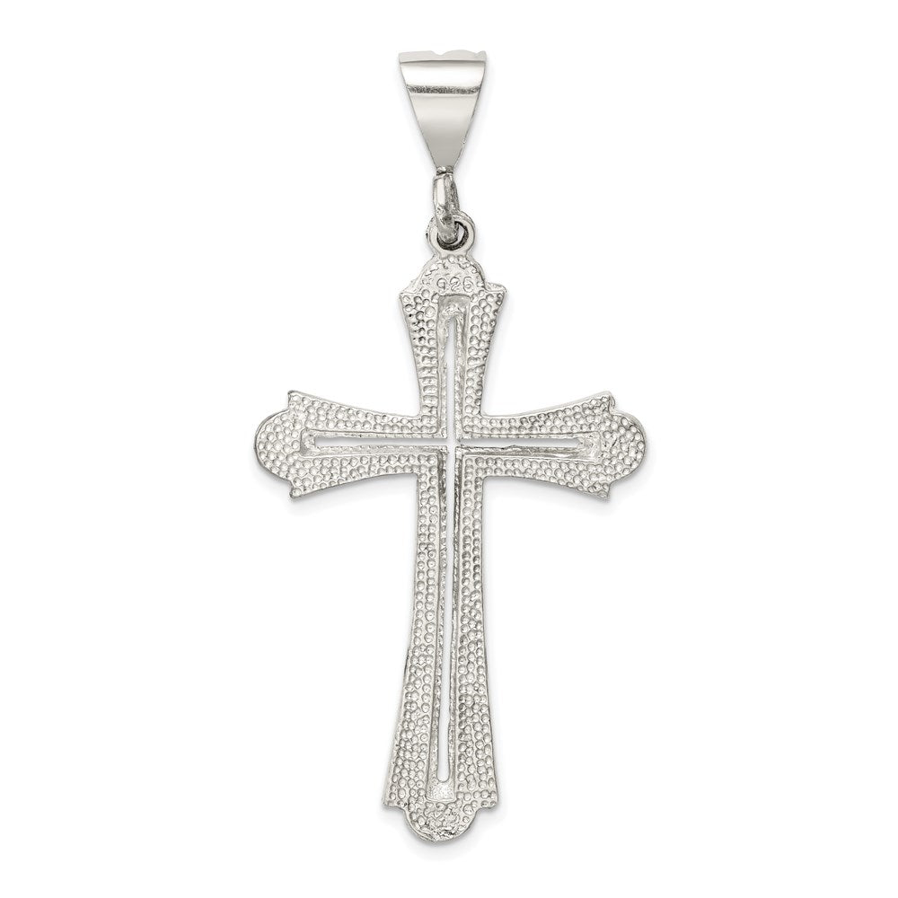 Sterling Silver Diamond-cut Cross Pendant QC1870
