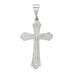 Sterling Silver Diamond-cut Cross Pendant QC1870