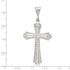 Sterling Silver Diamond-cut Cross Pendant QC1870