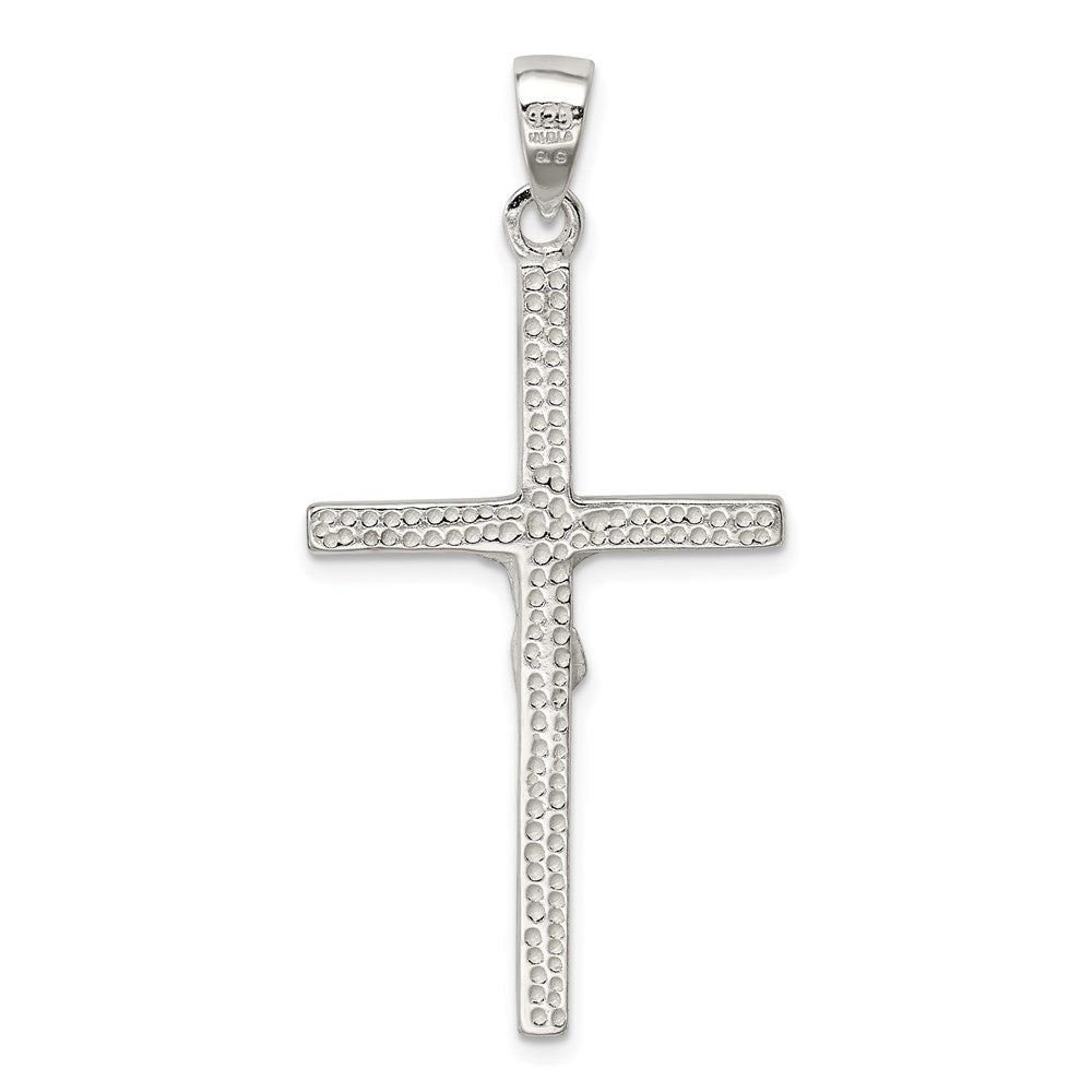 Sterling Silver Polished Crucifix Pendant QC1924