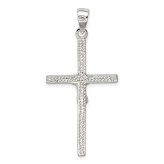 Sterling Silver Polished Crucifix Pendant QC1924
