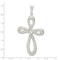 Sterling Silver Rhodium-plated Cross Pendant QC1971
