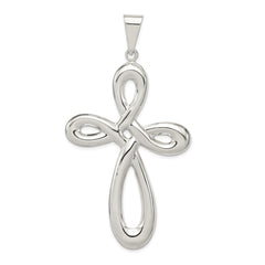 Sterling Silver Rhodium-plated Cross Pendant QC1971