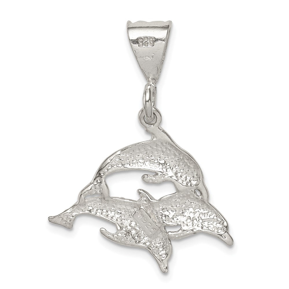 Sterling Silver Trio of Dolphins Pendant QC2033