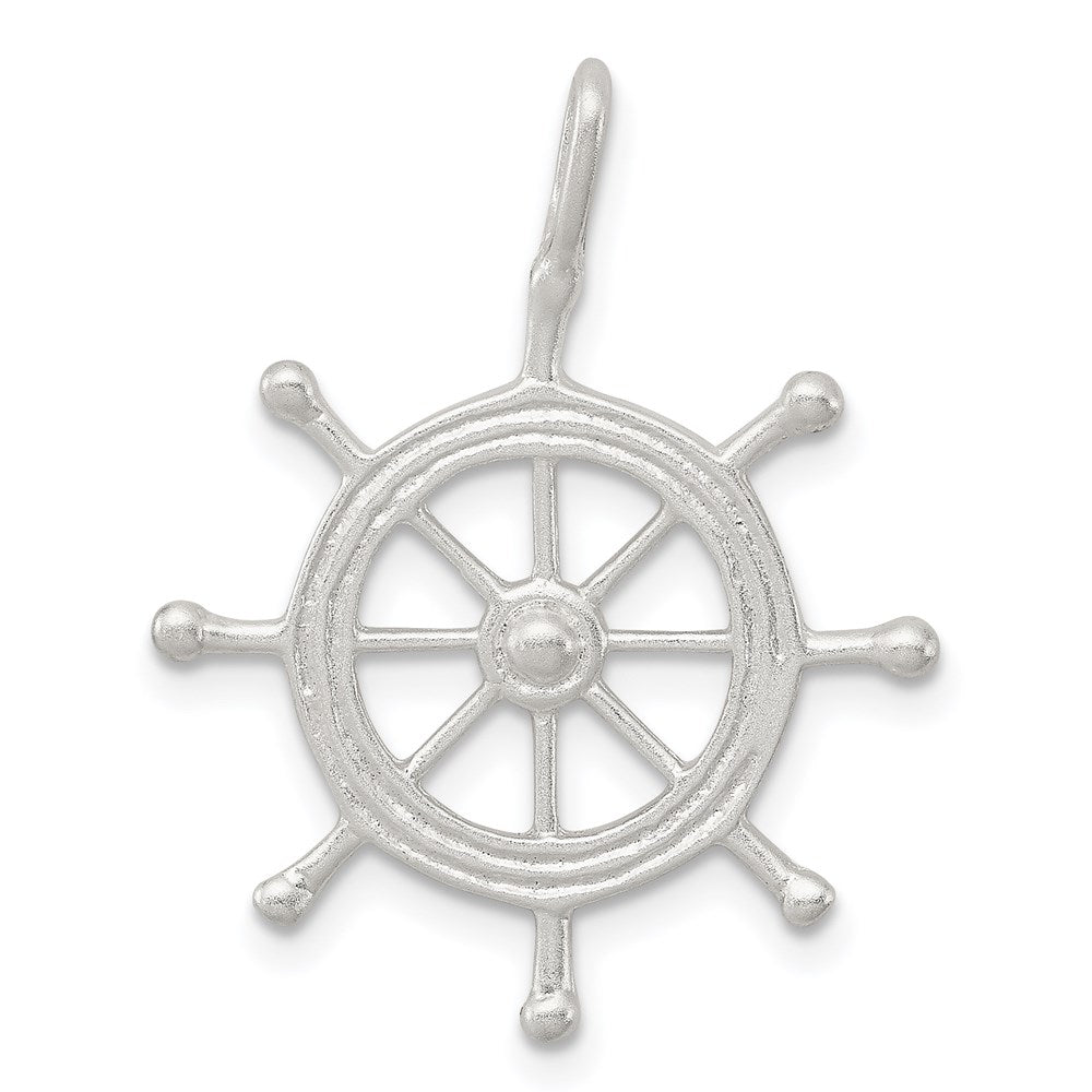 Sterling Silver Boat Wheel Charm QC2056