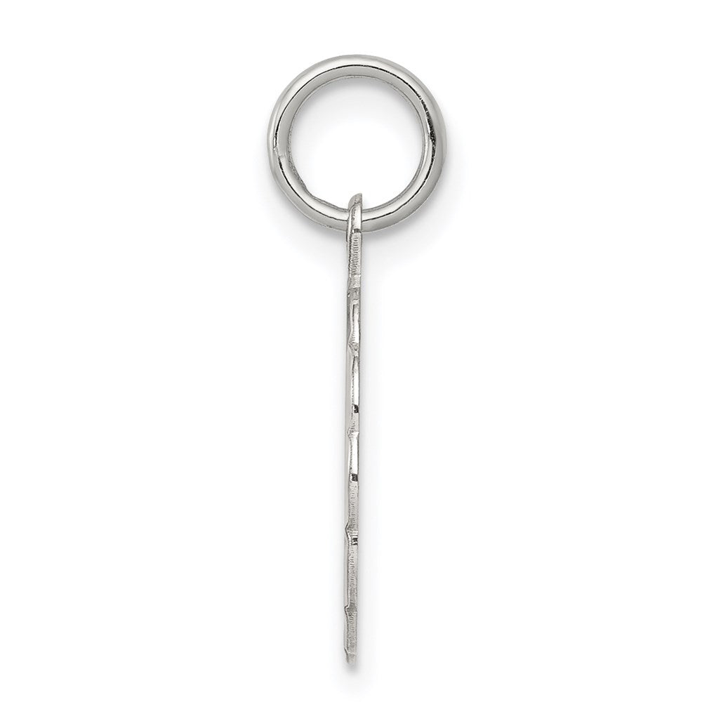 Sterling Silver Rhodium-plated Wedding Bells Disc Charm QC2075