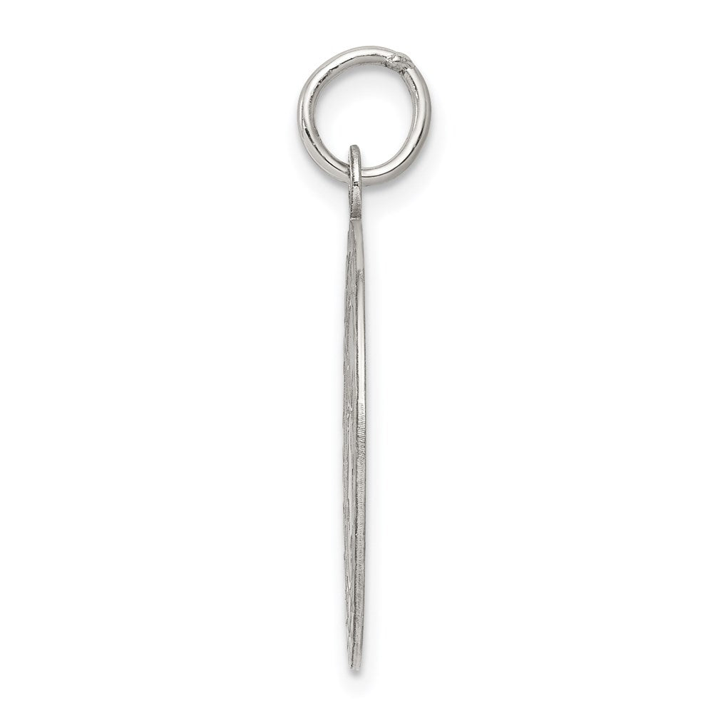 Sterling Silver Rhodium-plated Wedding Bells Disc Charm QC2077