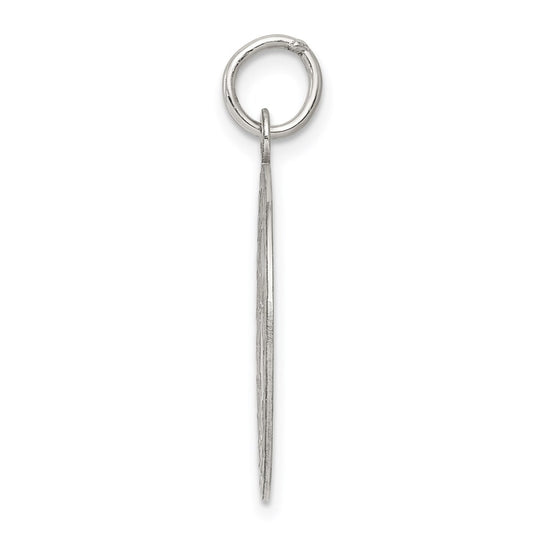 Sterling Silver Rhodium-plated Wedding Bells Disc Charm QC2077