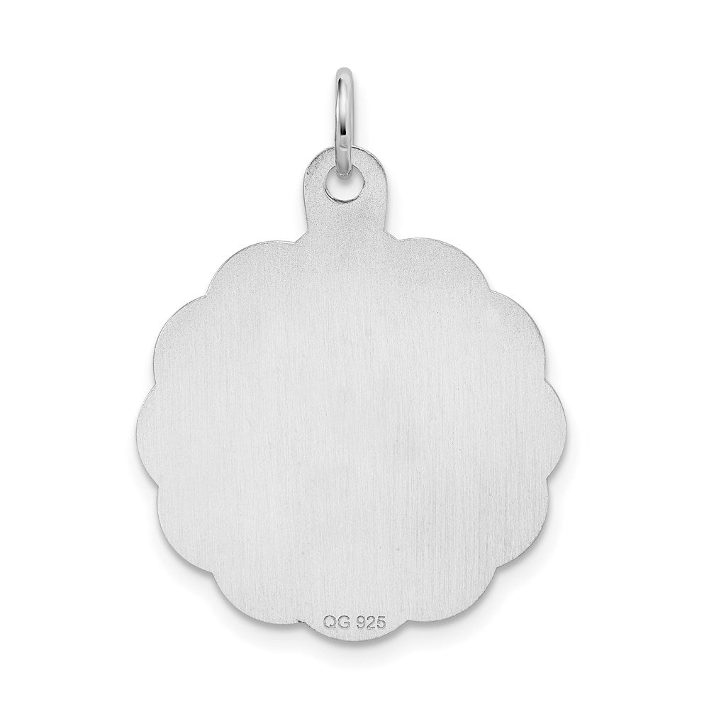 Sterling Silver Rhodium-plated A Date To Remember Disc Charm QC2102